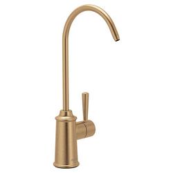 Single Handle Water Filter Faucet in Bronzed Gold