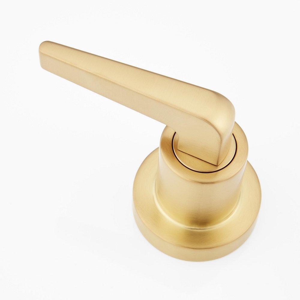 DREA 4-HOLE ROMAN TUB FAUCET AND HAND SHOWER WITH ROUGH-IN VALVE - BRUSHED GOLD 