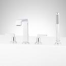 Roman Tub Faucet and Hand Shower in Chrome with Rough-In Valve