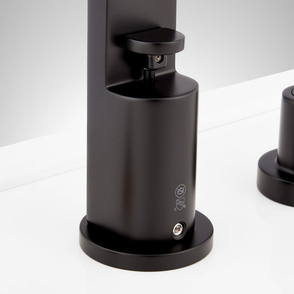 DREA 4-HOLE ROMAN TUB FAUCET AND HAND SHOWER WITH ROUGH-IN VALVE - MATTE BLACK 