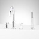 Roman Tub Faucet and Hand Shower in Chrome with Rough-In Valve