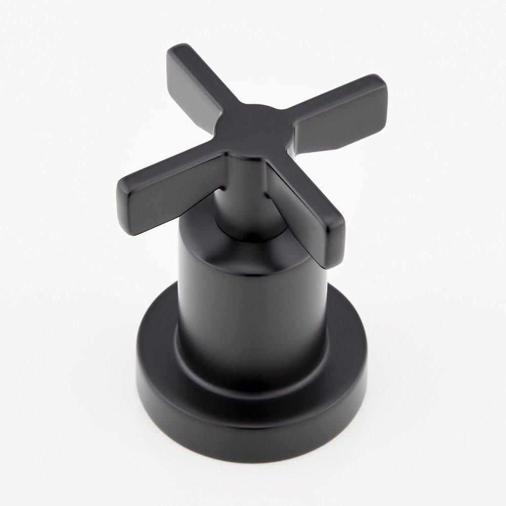 VASSOR 4-HOLE ROMAN TUB FAUCET AND HAND SHOWER WITH ROUGH-IN VALVE - MATTE BLACK 