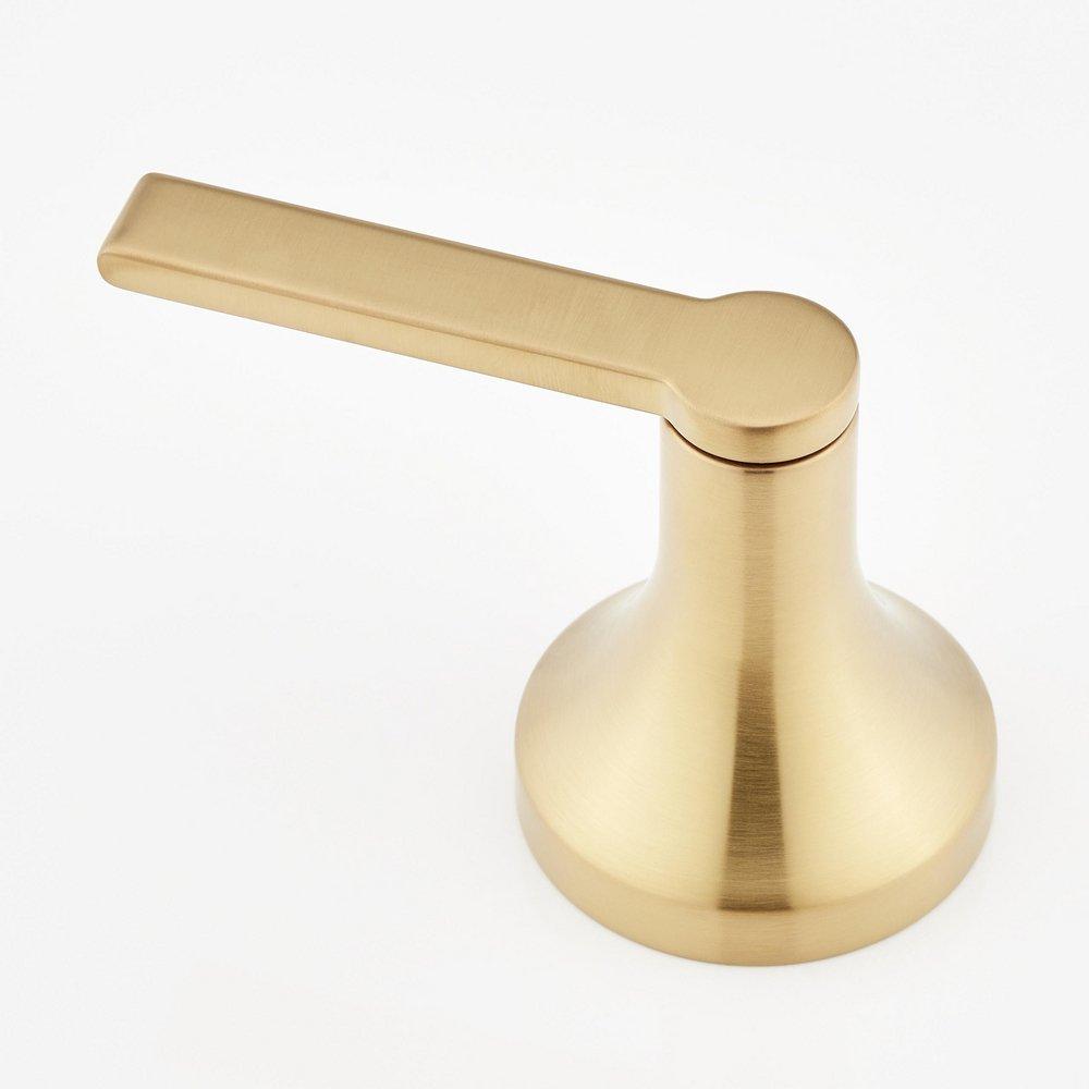 LENTZ 4-HOLE ROMAN TUB FAUCET AND HAND SHOWER - LEVER HANDLES - BRUSHED GOLD 