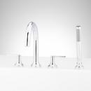 Roman Tub Faucet and Hand Shower in Chrome with Lever Handles