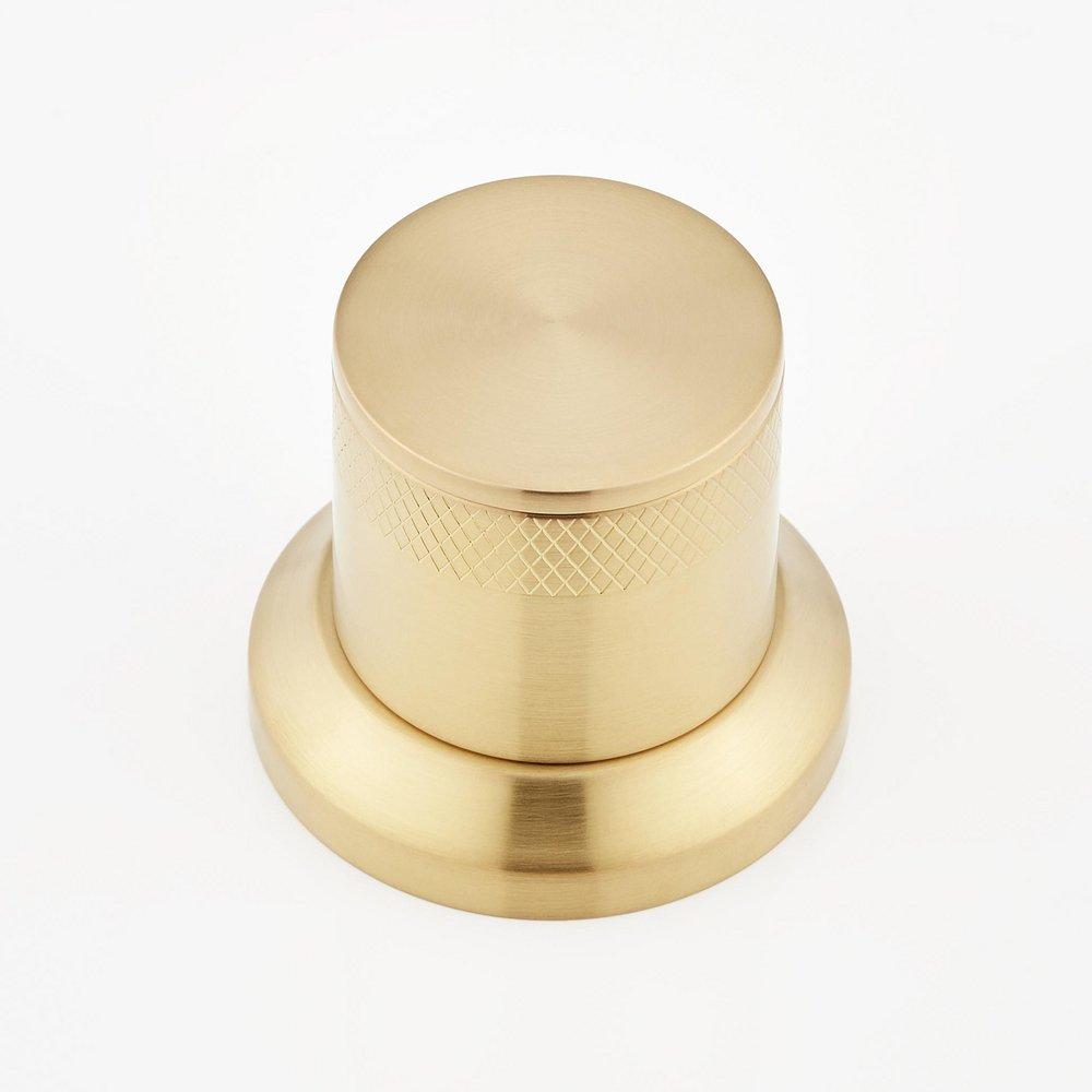 LENTZ 4-HOLE ROMAN TUB FAUCET AND HAND SHOWER - KNOB HANDLES - BRUSHED GOLD 