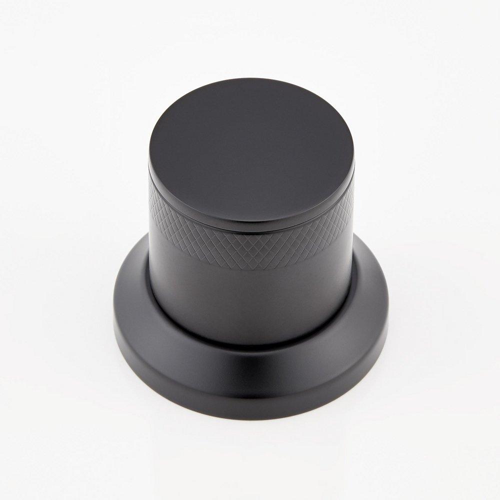 LENTZ 4-HOLE ROMAN TUB FAUCET AND HAND SHOWER - KNOB HANDLES - MATTE BLACK 