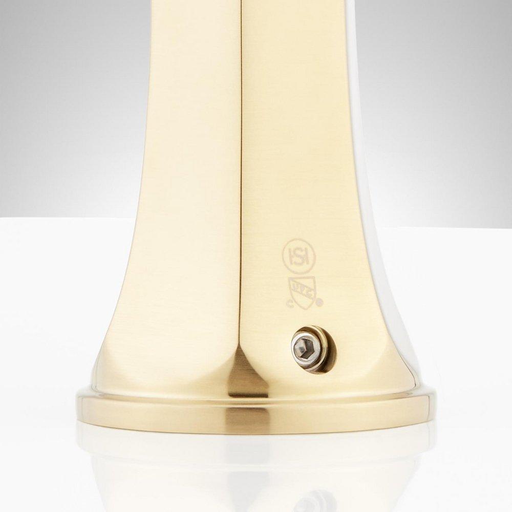 ELITA 4-HOLE ROMAN TUB FAUCET AND HAND SHOWER - LEVER HANDLES - BRUSHED GOLD 