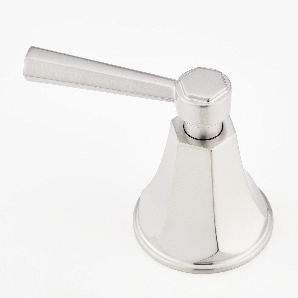 ELITA 4-HOLE ROMAN TUB FAUCET AND HAND SHOWER WITH ROUGH-IN VALVE - LEVER HANDLES - BRUSHED NICKEL 