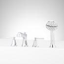 Roman Tub Faucet and Hand Shower in Chrome with Rough-In Valve