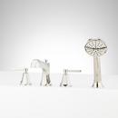 Roman Tub Faucet and Hand Shower in Polished Nickel with Rough-In Valve