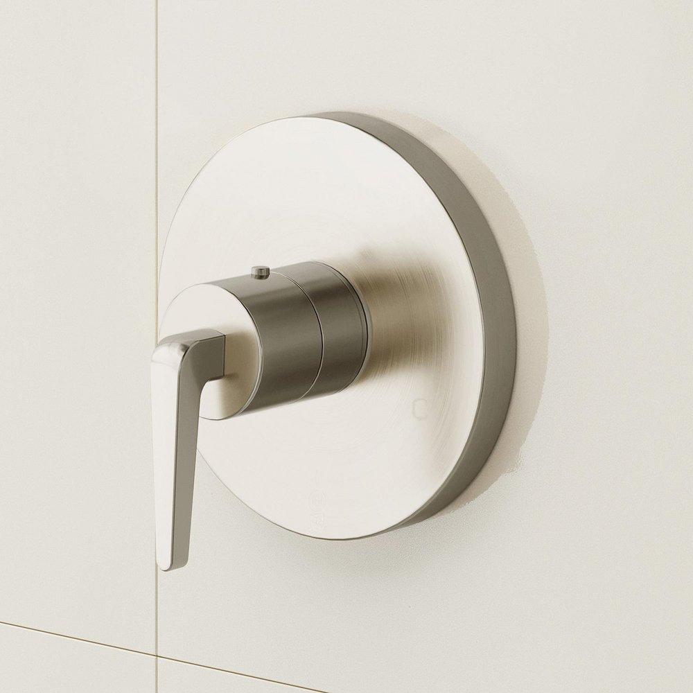 DREA THERMOSTATIC SHOWER VALVE TRIM AND 1/2 ROUGH-IN VALVE - BRUSHED NICKEL 
