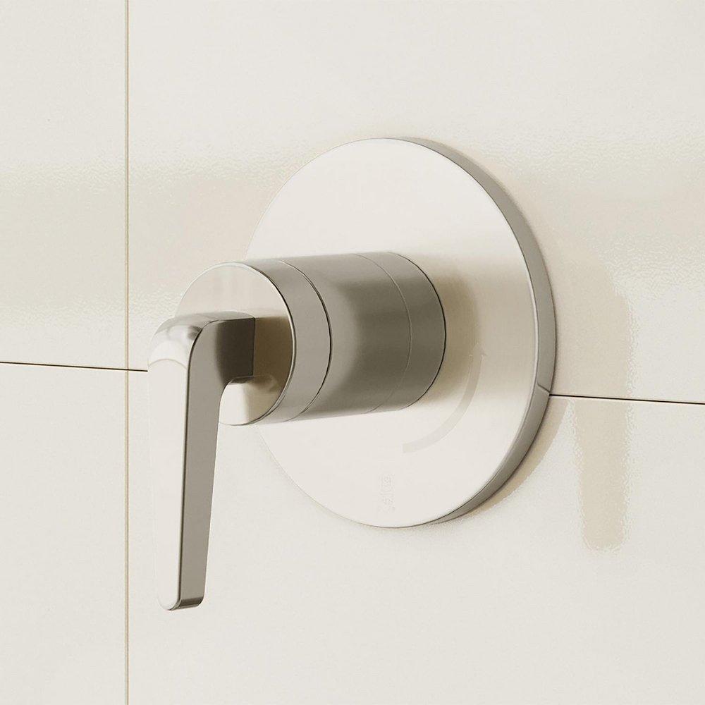 DREA IN-WALL SHOWER VOLUME CONTROL HANDLE AND 3/4 ROUGH-IN VALVE - BRUSHED NICKEL 