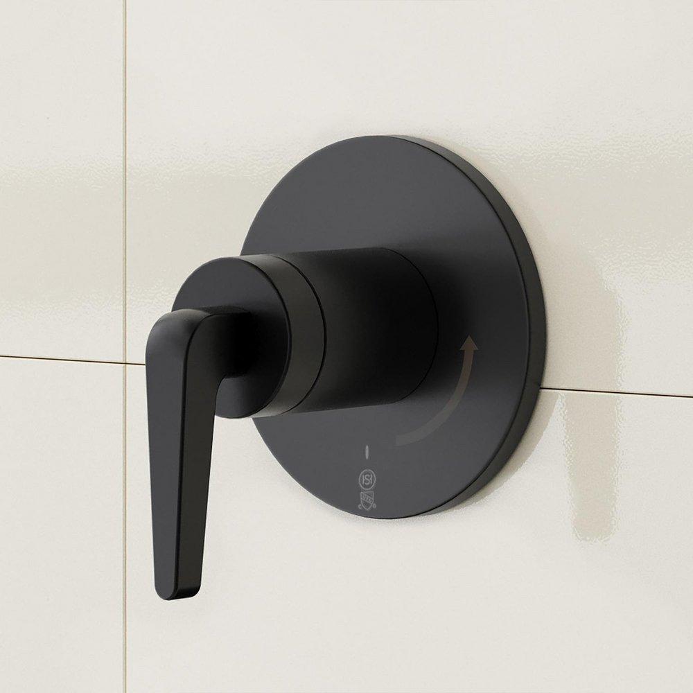 DREA IN-WALL SHOWER VOLUME CONTROL HANDLE AND 3/4 ROUGH-IN VALVE - MATTE BLACK 