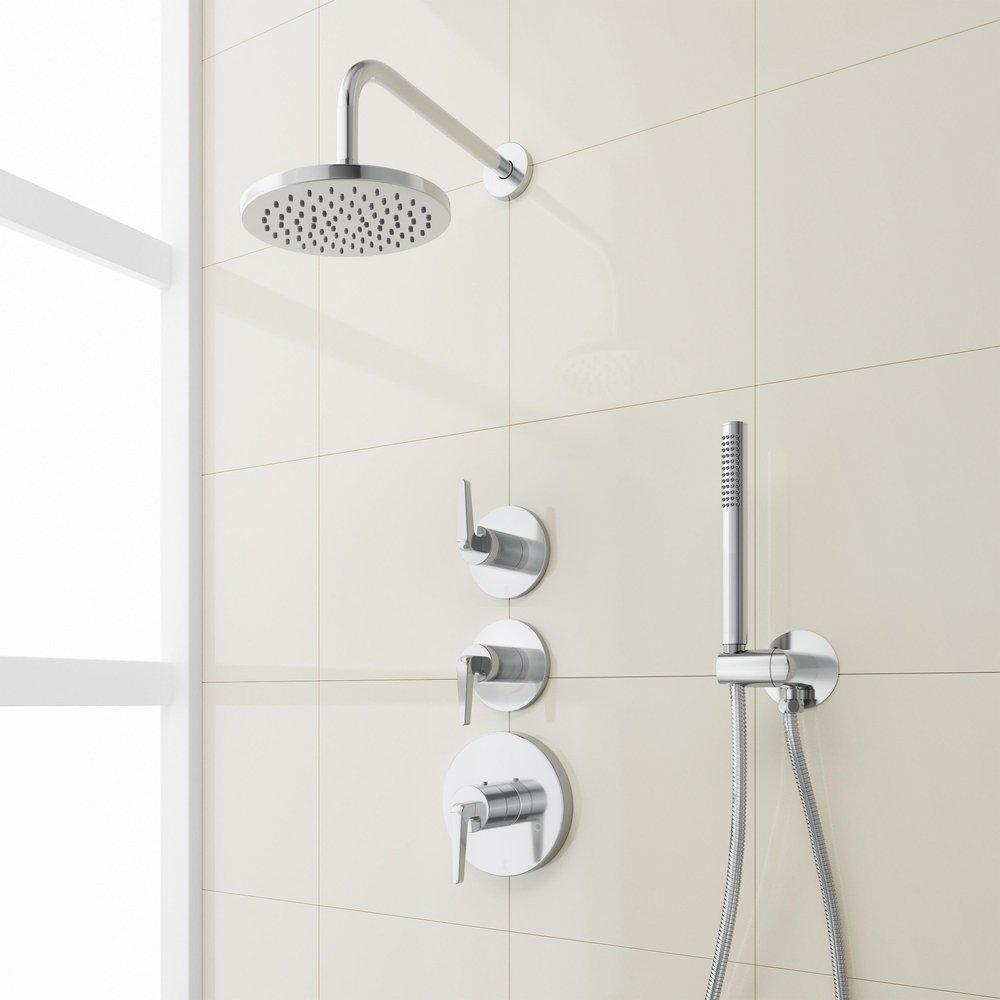 DREA THERMOSTATIC SHOWER SYSTEM WITH HAND SHOWER - CHROME 