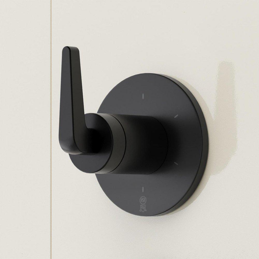 Signature Hardware Matte Black Shower System with Slide Bar and Hand Shower 