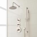 Shower System with Slide Bar and Hand Shower in Brushed Nickel