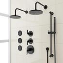 Shower System with 3 Body Sprays, Slide Bar and Hand Shower in Matte Black