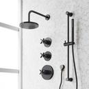 Shower System with Slide Bar and Hand Shower in Matte Black