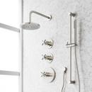 Shower System with Slide Bar and Hand Shower in Brushed Nickel