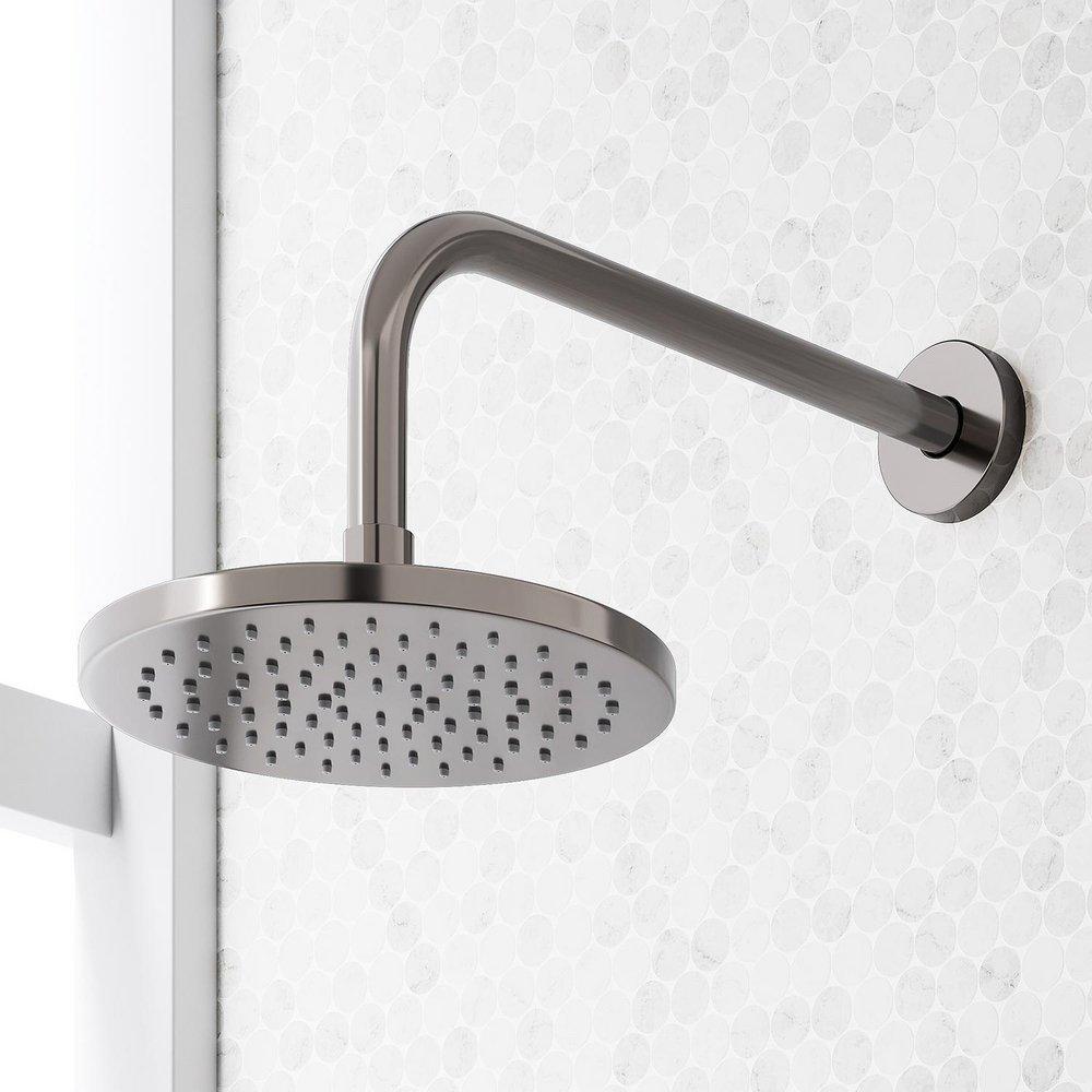 VASSOR THERMOSTATIC SHOWER SYSTEM WITH SLIDE BAR AND HAND SHOWER - GUNMETAL 