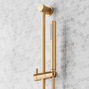 VASSOR THERMOSTATIC SHOWER SYSTEM WITH DUAL SHOWERHEADS SLIDE BAR AND HAND SHOWER - BRUSHED GOLD 