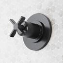 VASSOR THERMOSTATIC SHOWER SYSTEM WITH DUAL SHOWERHEADS SLIDE BAR AND HAND SHOWER - MATTE BLACK 