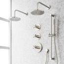 Shower System with Dual Showerheads, Slide Bar and Hand Shower in Brushed Nickel