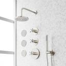 VASSOR THERMOSTATIC SHOWER SYSTEM WITH 3 BODY SPRAYS AND HAND SHOWER - BRUSHED NICKEL 