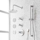 Shower System with 3 Body Sprays, Slide Bar and Hand Shower in Chrome