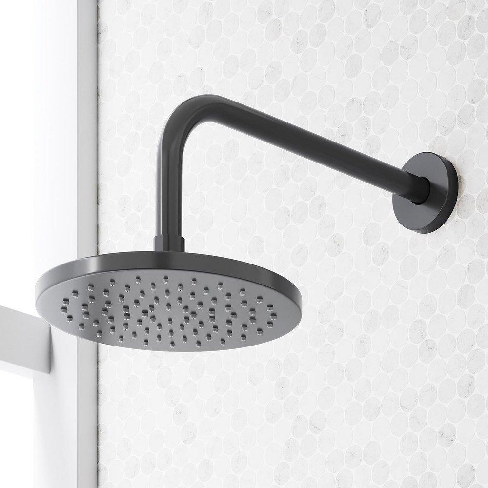 VASSOR THERMOSTATIC SHOWER SYSTEM WITH 3 BODY SPRAYS SLIDE BAR AND HAND SHOWER - MATTE BLACK 