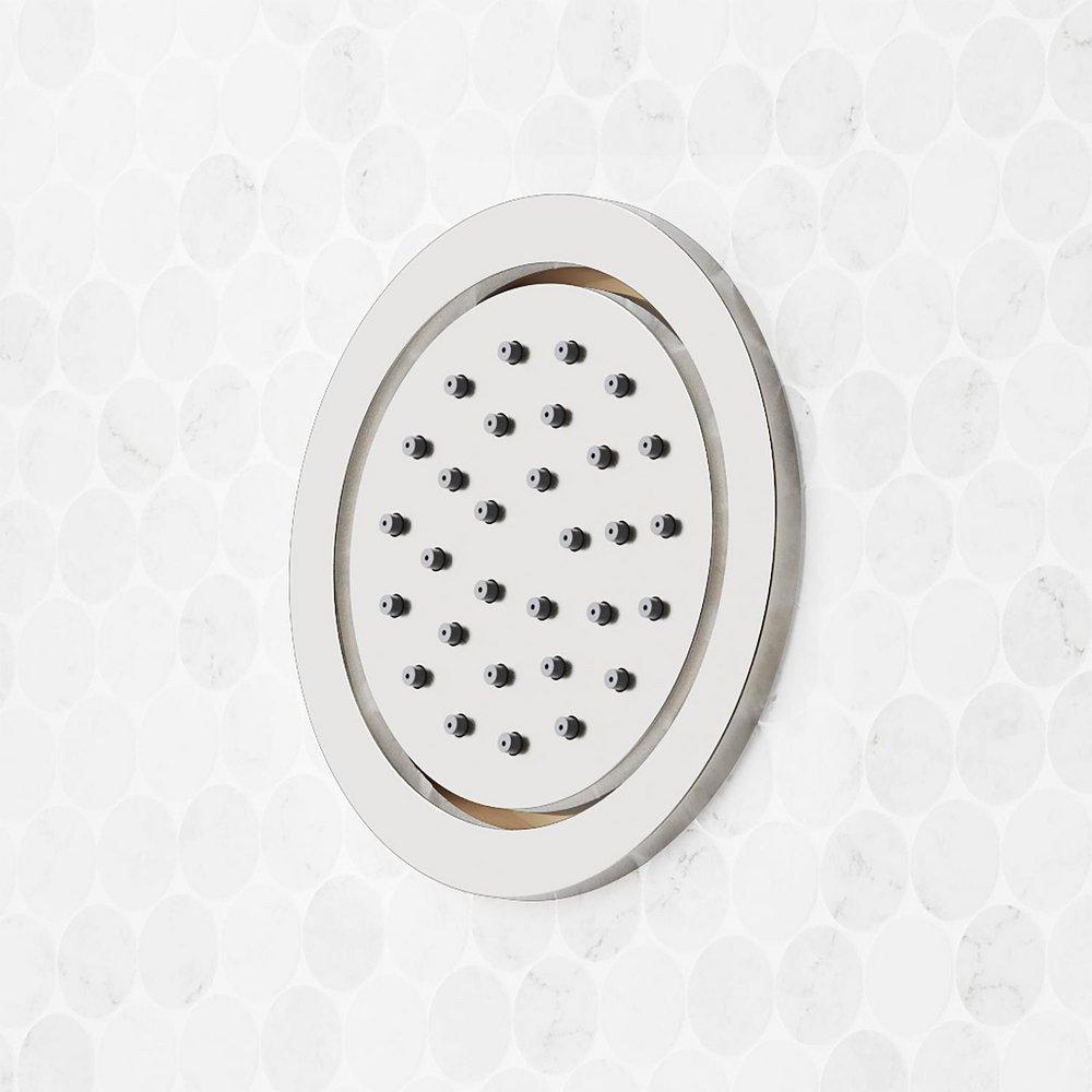 VASSOR THERMOSTATIC SHOWER SYSTEM WITH 3 BODY SPRAYS SLIDE BAR AND HAND SHOWER - BRUSHED NICKEL 