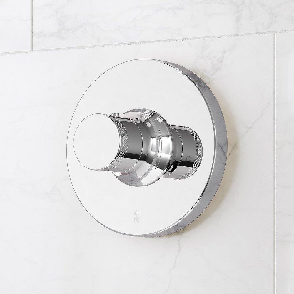 LENTZ THERMOSTATIC SHOWER VALVE TRIM - KNOB HANDLE - CHROME 