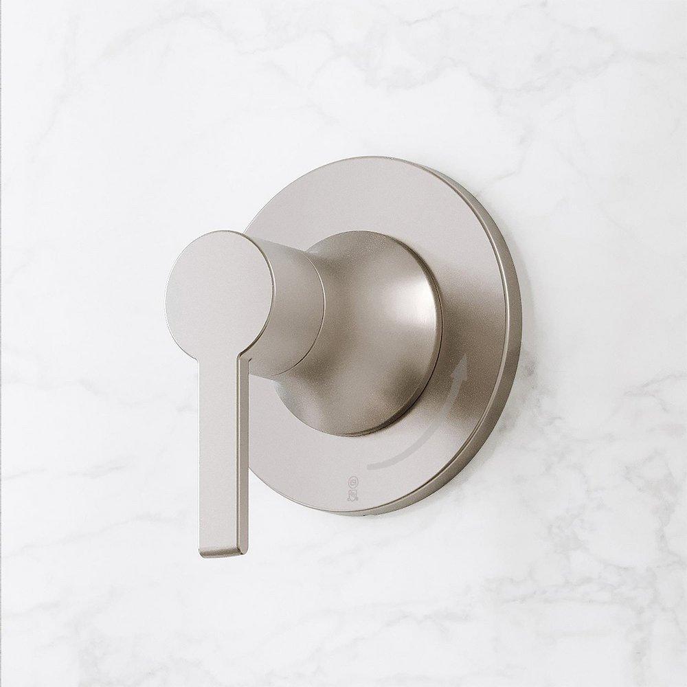 LENTZ IN-WALL SHOWER VOLUME CONTROL HANDLE - LEVER HANDLE - BRUSHED NICKEL 