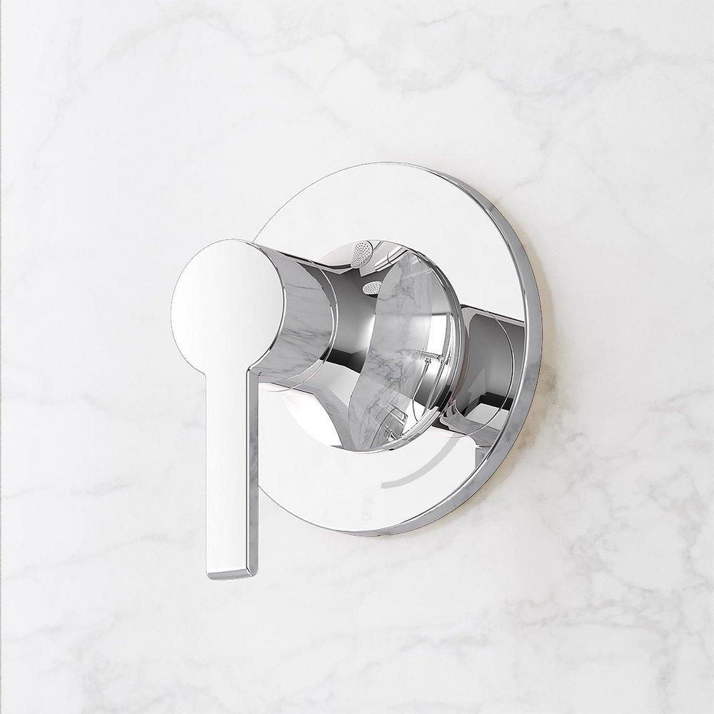 LENTZ IN-WALL SHOWER VOLUME CONTROL HANDLE AND 3/4 ROUGH-IN VALVE - LEVER HANDLE - CHROME 