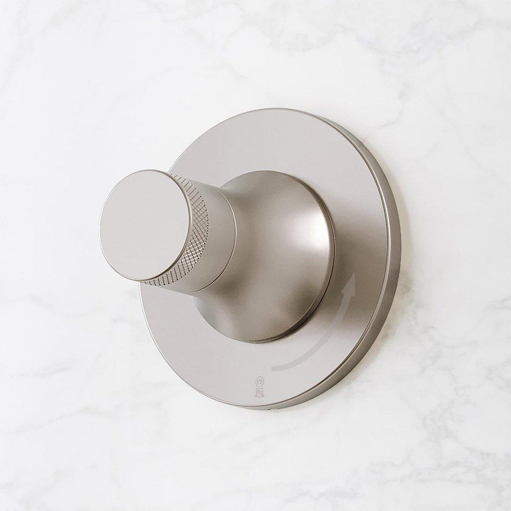 LENTZ IN-WALL SHOWER VOLUME CONTROL HANDLE - KNOB HANDLE - BRUSHED NICKEL 