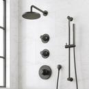 Shower System with Slide Bar and Hand Shower in Matte Black