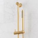 LENTZ THERMOSTATIC SHOWER SYSTEM - 3 BODY SPRAYS SLIDE BAR AND HAND SHOWER - LEVER - BRUSHED GOLD 