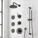 Shower System with Dual Showerheads, Slide Bar and Hand Shower in Matte Black