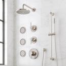 LENTZ THERMOSTATIC SHOWER SYSTEM - 3 BODY SPRAYS SLIDE BAR AND HAND SHOWER - LEVER - BRUSHED NICKEL 