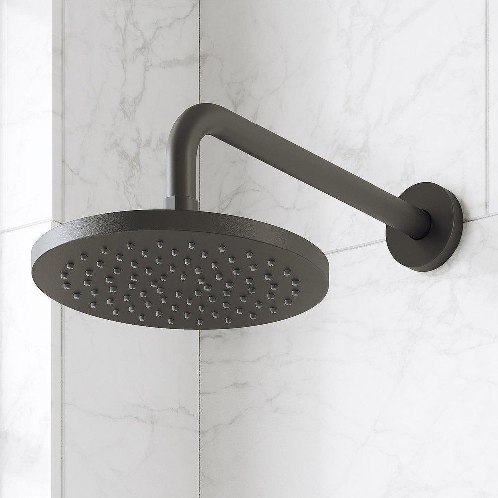 LENTZ THERMOSTATIC SHOWER SYSTEM - 3 BODY SPRAYS SLIDE BAR AND HAND SHOWER - KNOB - MATTE BLACK 