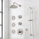 LENTZ THERMOSTATIC SHOWER SYSTEM - 3 BODY SPRAYS SLIDE BAR AND HAND SHOWER - KNOB - BRUSHED NICKEL 