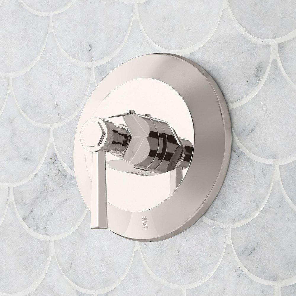 ELITA THERMOSTATIC SHOWER VALVE TRIM AND 1/2 ROUGH-IN VALVE - LEVER HANDLE - POLISHED NICKEL 