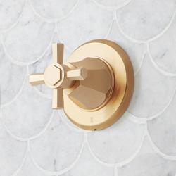 Single Handle Volume Control Valve Trim in Brushed Gold (Trim Only)