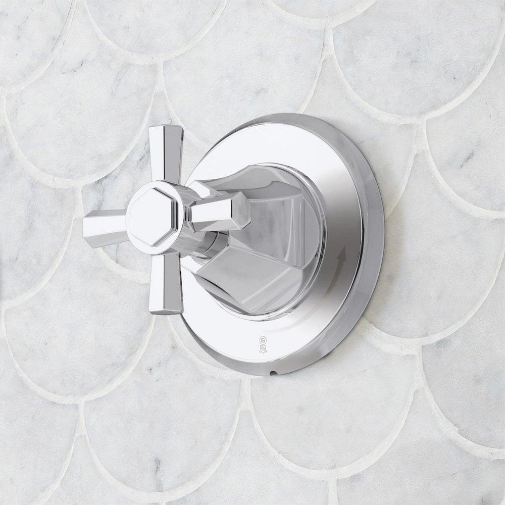 ELITA IN-WALL SHOWER VOLUME CONTROL HANDLE - CROSS HANDLE - CHROME 