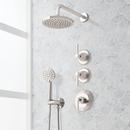 Shower System with Hand Shower and Lever Handles in Polished Nickel