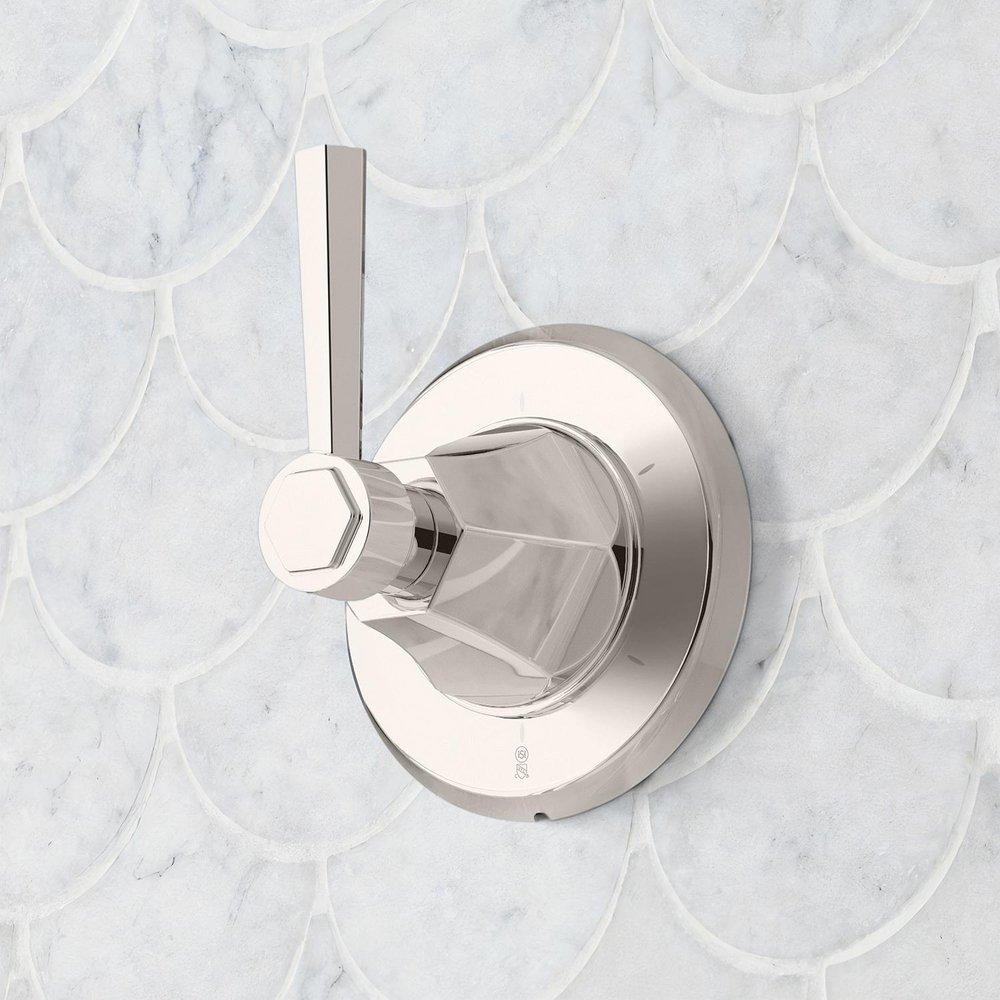 ELITA THERMOSTATIC SHOWER SYSTEM WITH HAND SHOWER - LEVER HANDLES - POLISHED NICKEL 