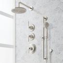 Shower System with Slide Bar and Hand Shower in Brushed Nickel