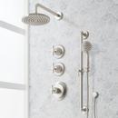 Shower System with Slide Bar and Hand Shower in Brushed Nickel