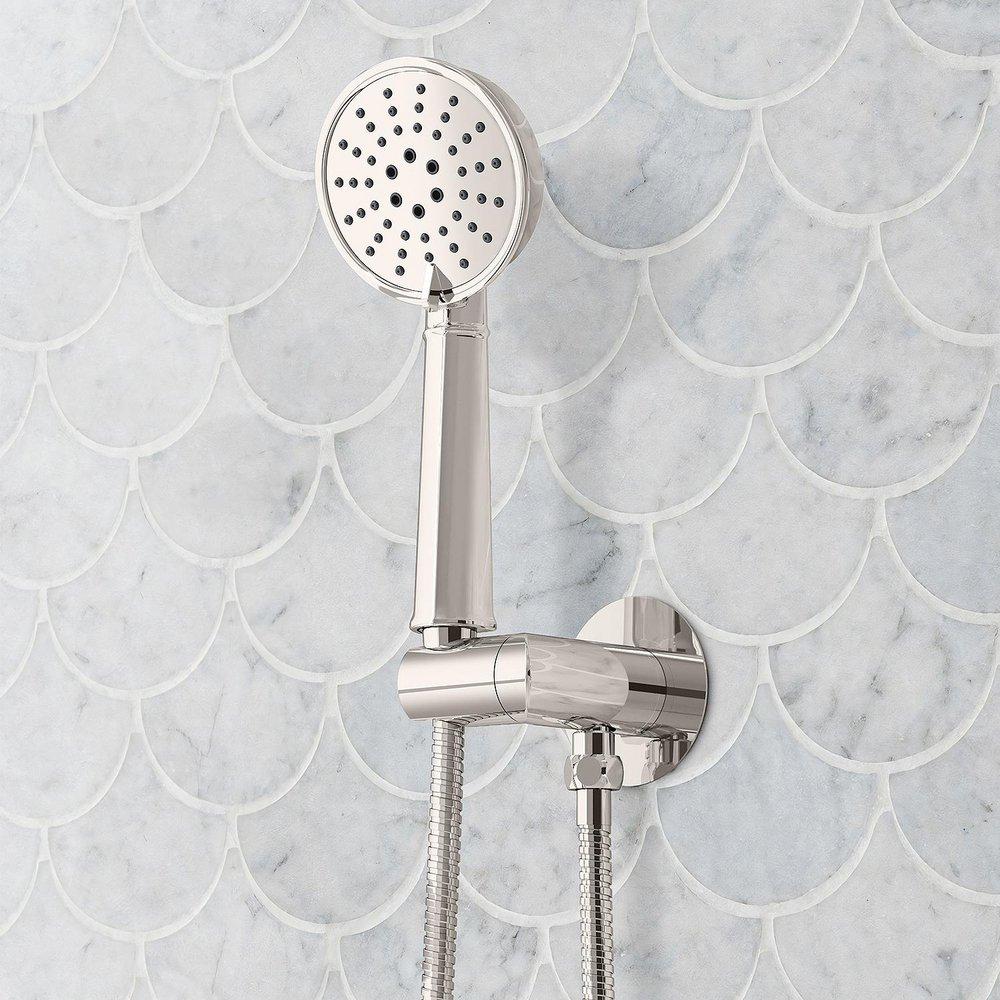 ELITA THERMOSTATIC SHOWER SYSTEM WITH DUAL SHOWERHEADS AND HAND SHOWER - LEVER - POLISHED NICKEL 