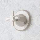 ELITA THERMOSTATIC SHOWER SYSTEM WITH DUAL SHOWERHEADS AND HAND SHOWER - CROSS - BRUSHED NICKEL 